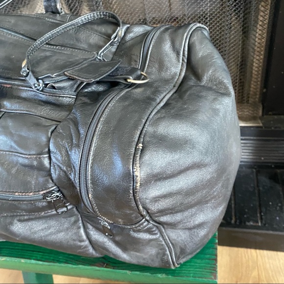 Jack Daniels Bags Jack Daniels Branded Leather Duffle Bag Vintage